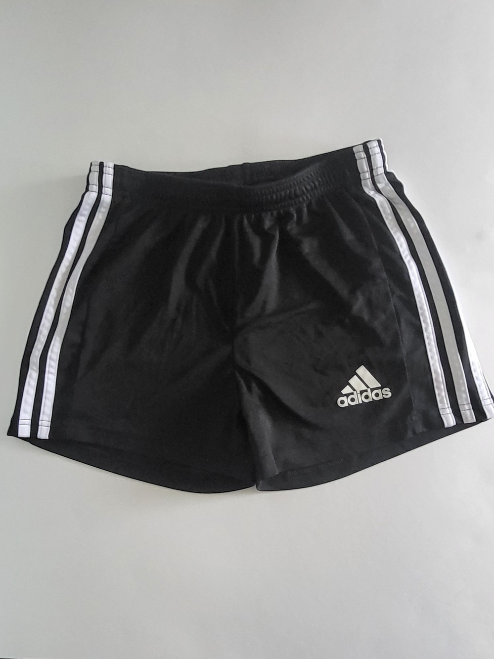 adidas Black Shorts with White Side Stripes